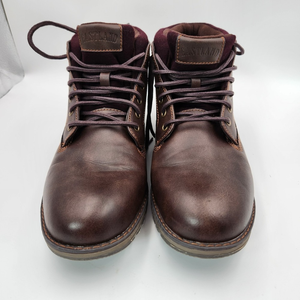 Eastland Finn 7388-12 Men US 12D Chukkas Brown Synthetic Plain Toe Lace Up Boots